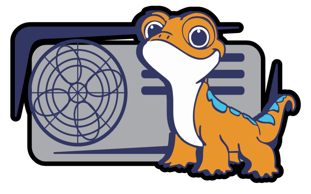 Phillips Family A/C Gecko logo
